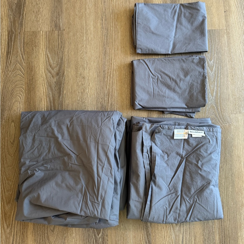 Brooklinen Classic (Percale) Core Sheet Set, Graphite, Queen
